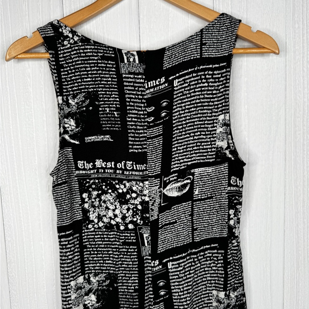 Reformation + Net Sustain Noha Printed Crepe Mini Dress - Black - Picture 9 of 11